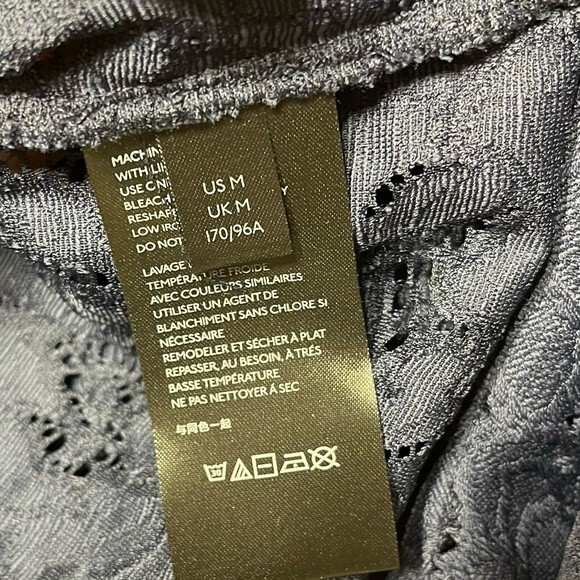 Free People Olivia Lace Tee in Navy M NWT - Picture 9 of 13